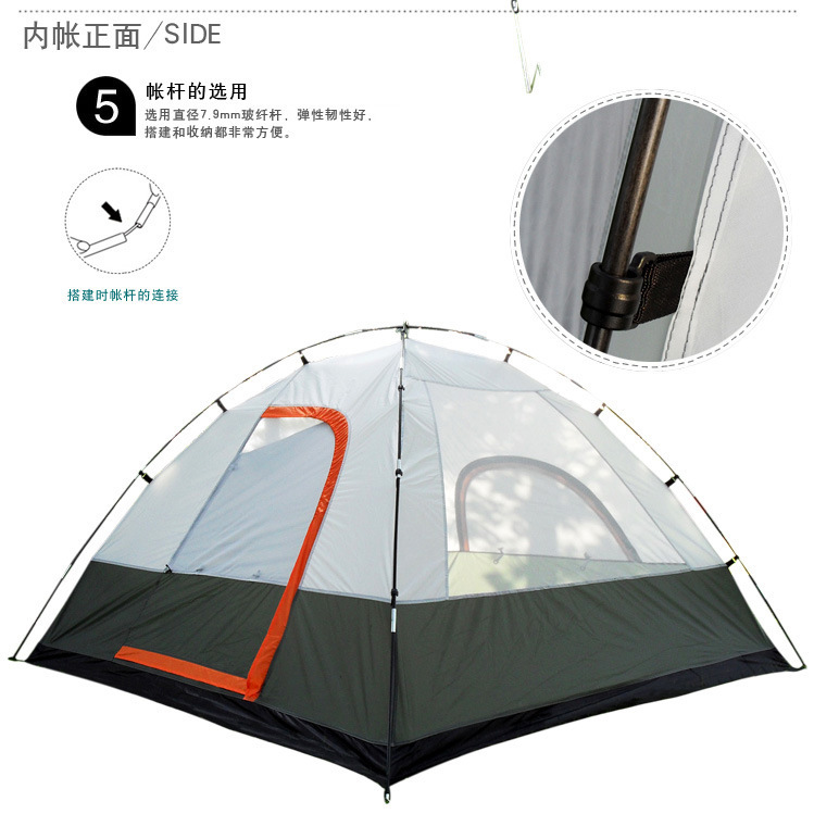 Cheap Goat Tents LOOKO 2022 New Outdoor Supplies Rainstorm Camping Tent 3 4 People Build Double Layer Family Travel Tent   